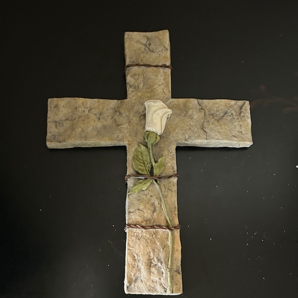 Rose Cross with White Rose.NWT - Picture 1 of 7
